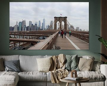 Downtown Manhattan from de Brooklyn Bridge by Raymond Hendriks