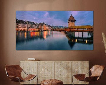 Kapellbrücke, Luzern, Schweiz von Henk Meijer Photography