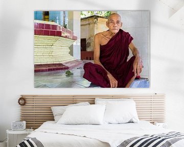 Boeddhistische monnik in Mandalay, Myanmar van Annemarie Arensen