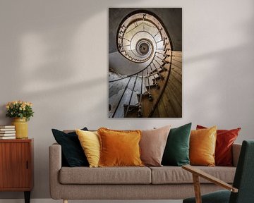 Staircase with spiral in villa by Inge van den Brande
