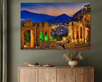 Greek Theatre Taormina Sicily by Niels  de Vries
