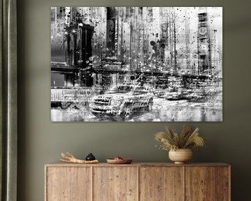 Monochrome Kunst NEW YORK Collage von Melanie Viola