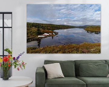 Landschap van Noorwegen tijdens de herfst. van Menno Schaefer