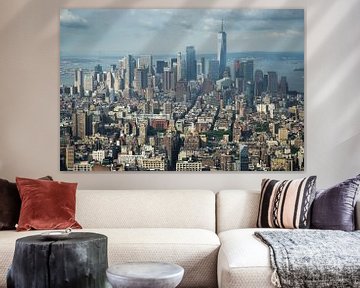 Uitzicht over New York City vanaf Empire State Building van Karin Mooren