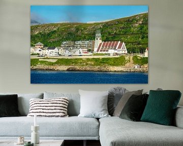 View to the city Hammerfest in Norway van Rico Ködder