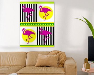 DOES Pop Art Flamingos