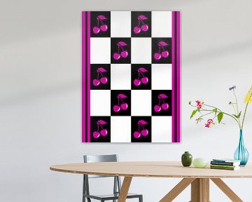 DOES Pop Art Purple Cherries van Doesburg Design