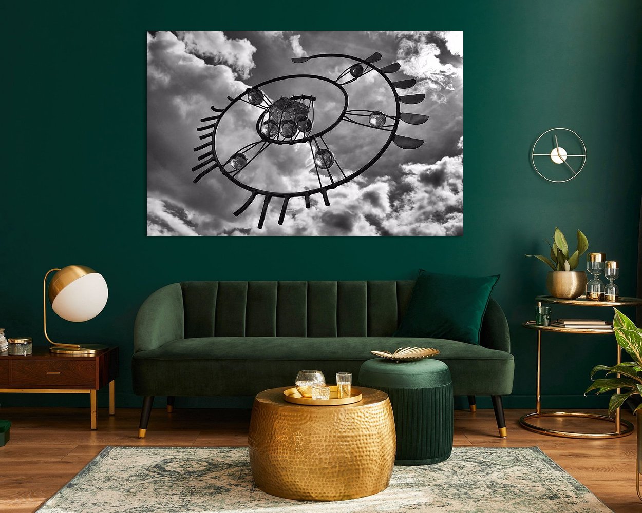 Voorbeeld van het werk in een kamer