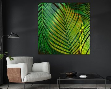 TROPICAL GREENERY LEAVES 9a by Pia Schneider