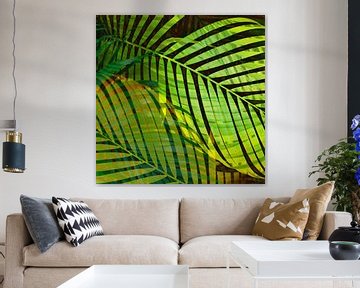 TROPICAL GREENERY LEAVES no1b by Pia Schneider