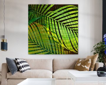 TROPICAL GREENERY LEAVES no1b von Pia Schneider