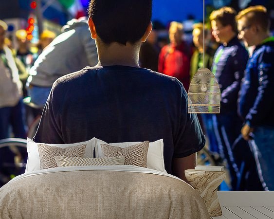 Voorbeeld van het werk in een kamer