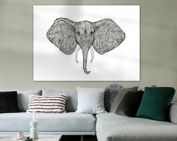 Illustration Elefant von Marijn Broeks