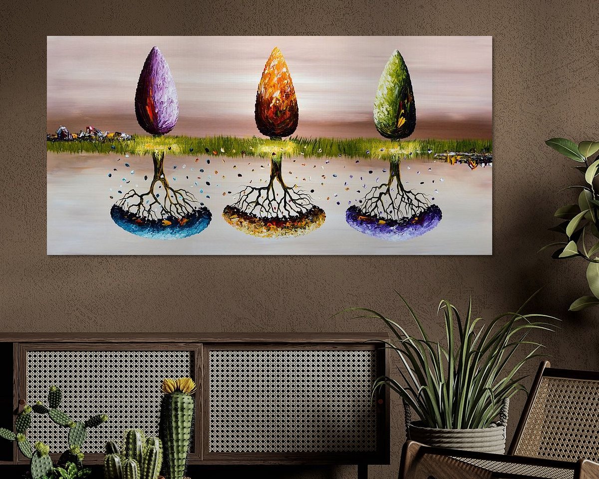 Voorbeeld van het werk in een kamer