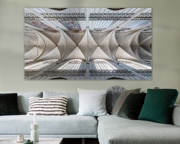 Plafond van een gothisch kerkgebouw van Arjan Almekinders