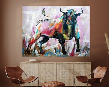 Bull von Vrolijk Schilderij