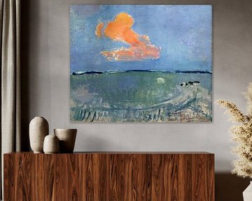 Piet Mondriaan. Landschap met oranje wolk