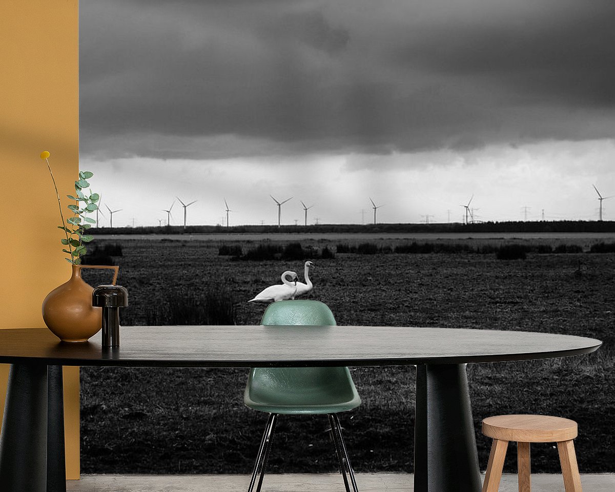 Voorbeeld van het werk in een kamer