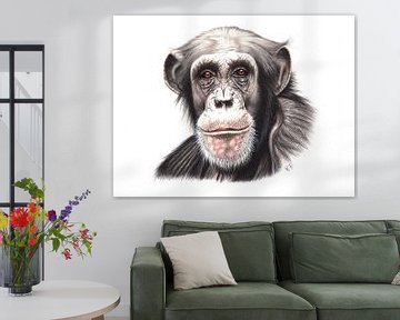 Chimpansee sur Renate Postma