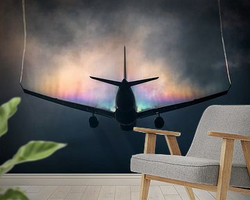 KLM Airbus A330-200 with rainbow condensation by Mark de Bruin