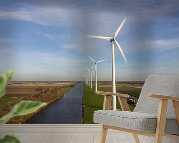 De moderne windmolens in Nederland