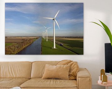 Moulins à vent modernes aux Pays-Bas sur Menno Schaefer