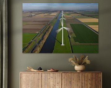 Modern windmills in the Netherlands