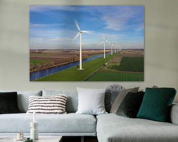 Modern windmills in the Netherlands