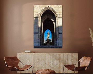 View to the tower Saint-Jacques in Paris, France by Rico Ködder