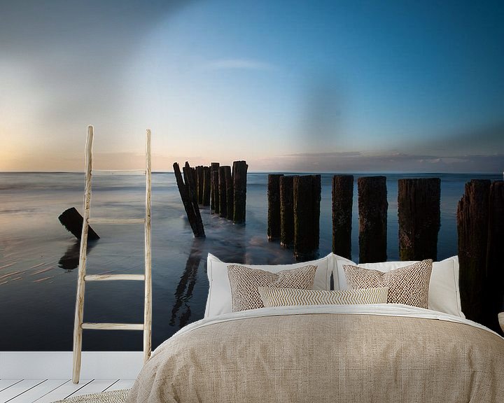 Sfeerimpressie behang: Zonsondergang bij de Kerf in Schoorl van Dirk Sander