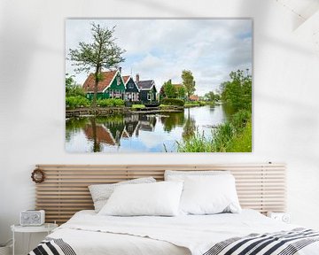 Hollandse huisjes in de Zaanse Schans van Elles Rijsdijk