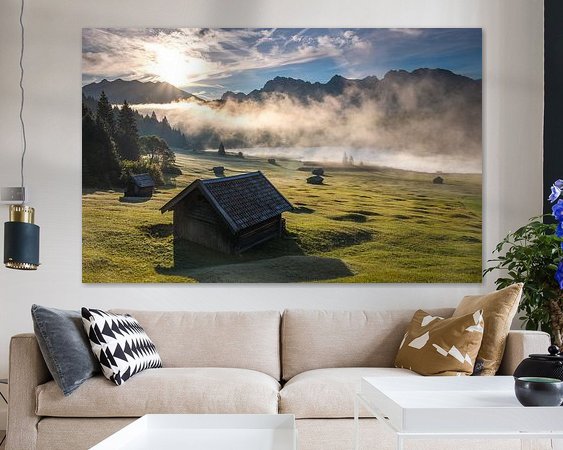 Voorbeeld van het werk in een kamer