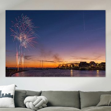 Haven Volendam - Sinterklaasintocht met vuurwerk