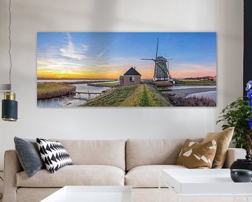 Sunset, Mill the North on Texel / Sunset, Mill the North, Texel by Justin Sinner Pictures ( Fotograaf op Texel)