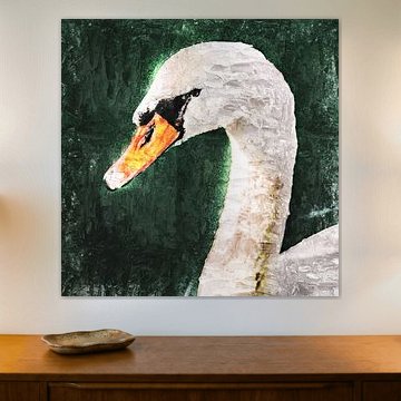 Schwanportrait (schaut nach links) von Art by Jeronimo