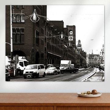 Damrak en beurs van Berlage