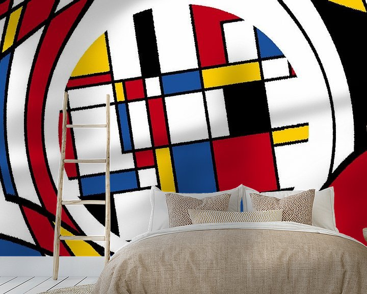 Beispiel fototapete: Piet Mondrian Art abstrakt von Marion Tenbergen