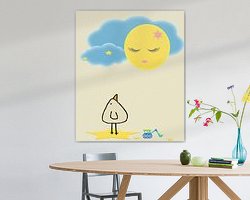 Voorbeeld van het werk in een kamer