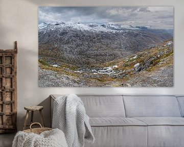 View at Geiranger and Geirangerfjord from 1500mtr high by Menno Schaefer