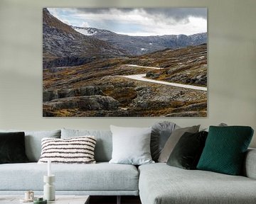 Road at Norway in autumn