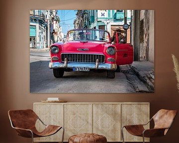 Cuba Pink Vintage Car by Manon Ruitenberg