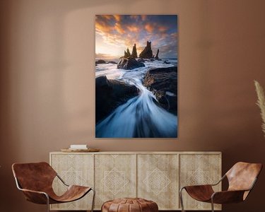 Voorbeeld van het werk in een kamer