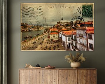 stijlvolle retro kaart van Porto van Ariadna de Raadt-Goldberg