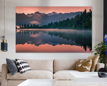 Lake Matheson, Zuidereiland, Nieuw Zeeland van Henk Meijer Photography