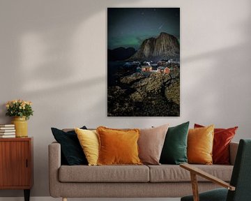 Noorderlicht Lofoten, Noorwegen van William Linders