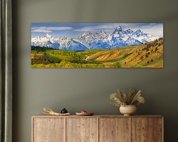 Panorama Grand Teton National Park, Wyoming van Henk Meijer Photography