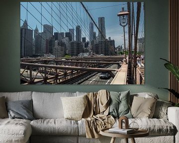 View on Manhattan from Brooklyn Bridge by Tim Groeneveld