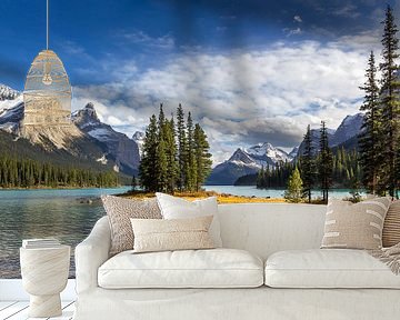 Spirit Island, Maligne Lake, Canada van Adelheid Smitt