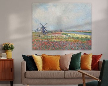 Tulpenvelden vlak bij Den Haag, Claude Monet