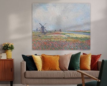 Tulpenvelden vlak bij Den Haag, Claude Monet